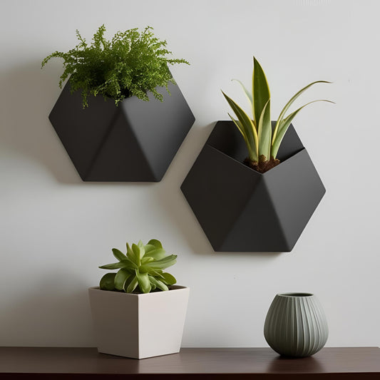Geometric Wall Vase set
