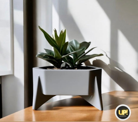 Hexagonal  Mid-Century Planter